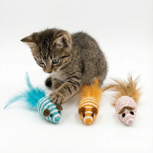 Colorful Rope Sisal Mouse Toy