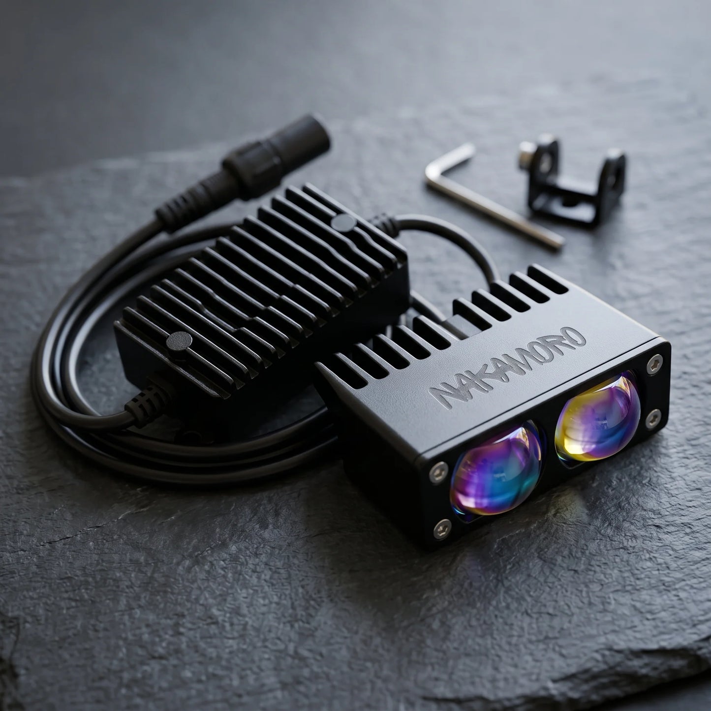 Nakamoro High-Power 2 Lens LED Projector Auxiliary Light With Dual Color Universal Fit For Off Road Vehicles